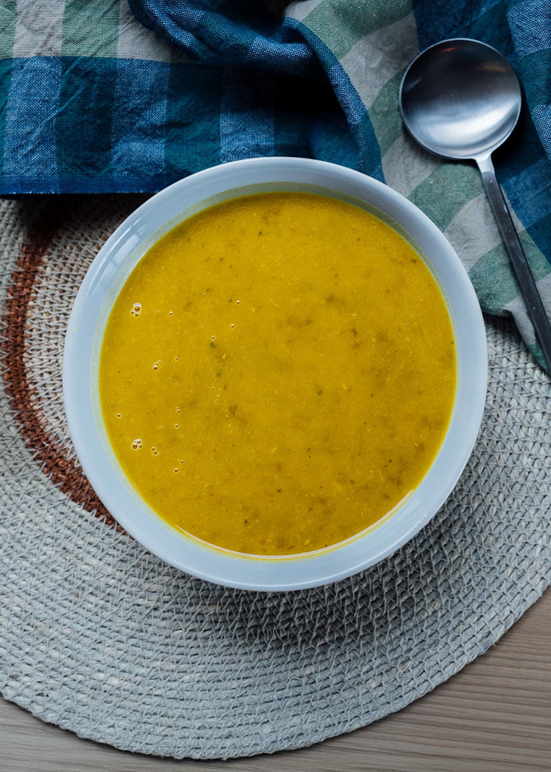 pumpkin & sprouted lentil soup (GF DF)