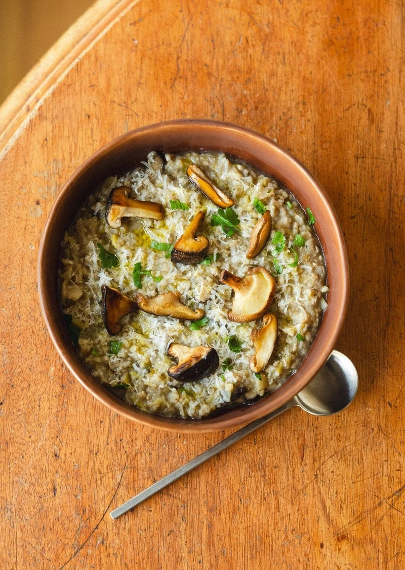 shiitake & porcini buckwheat risotto (GF)