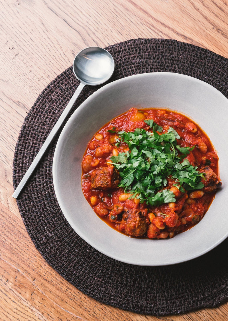 tomato, capsicum & chorizo cassoulet (GF DF)